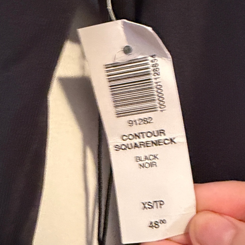 NWT Babaton Black Contour Squareneck Long Sleeve - Picture 9 of 10